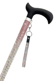 Jacqueline Kent Cupcake Collection Adjustable Crystal Rhinestone Cane (Pink)