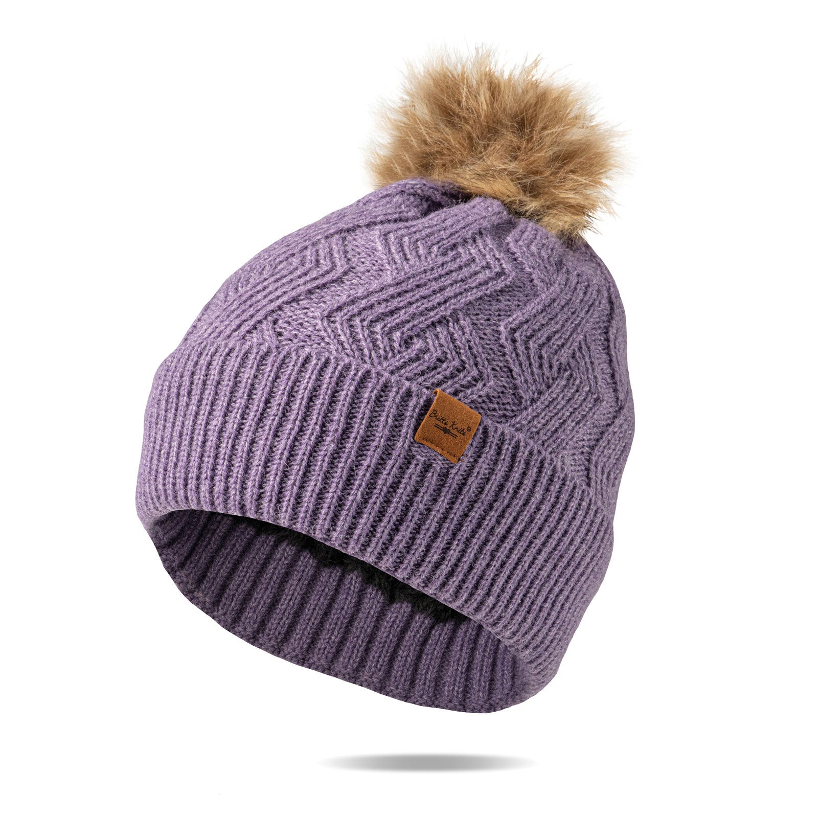 Britt's Knits Womens Mainstay 2.0 Plush Lined Pom Hat Beanie