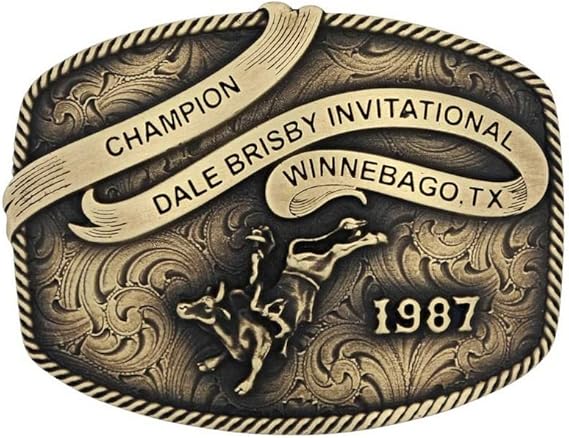 Montana Silversmiths Champion Dale Brisby 1987 Attitude Belt Buckle