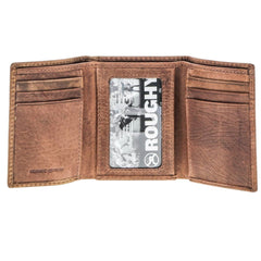 Hooey Mens Roughy Canyon Distressed Leather Tri-Fold Wallet