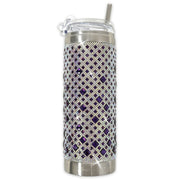 Jacqueline Kent 20 oz Crystal Tumbler with Clear Lid, Straw and Gift Bag, Purple