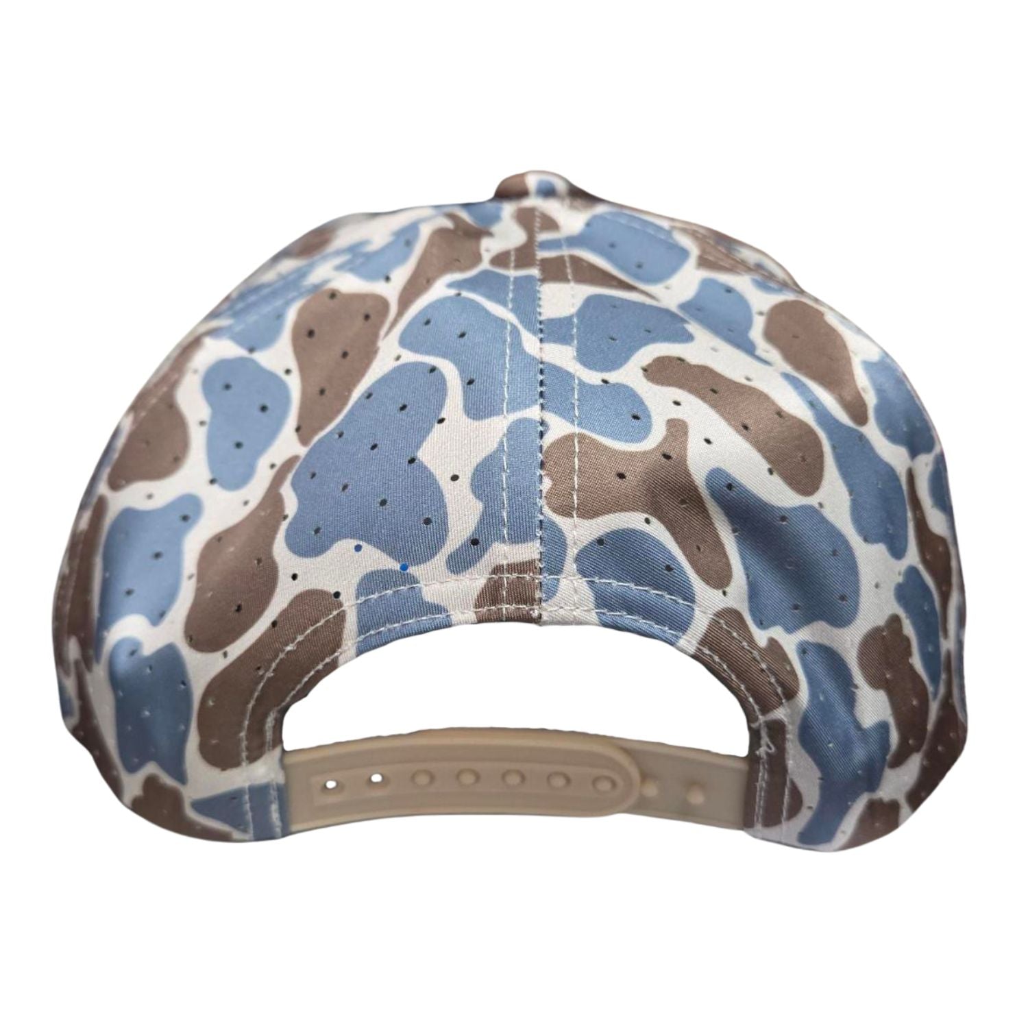 Riverbed Threads Whiskey & Women Snapback Cap Hat, Blue / Old School Camo