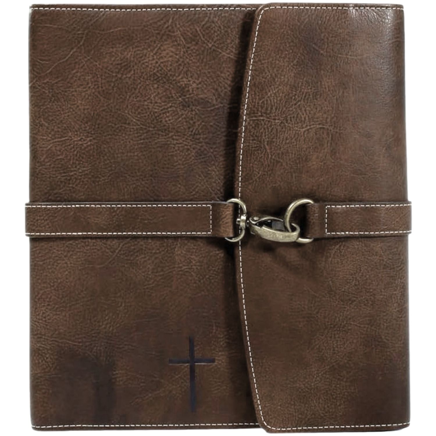 Nocona Small Cross Western Leather Bible Cover, Brown