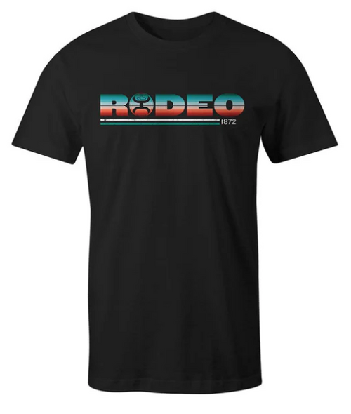 Hooey Mens "Rodeo" T-Shirt Black with Serape Logo