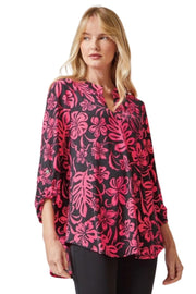 Dear Scarlett Womens Lizzy Relaxed Flowy High Low Blouse