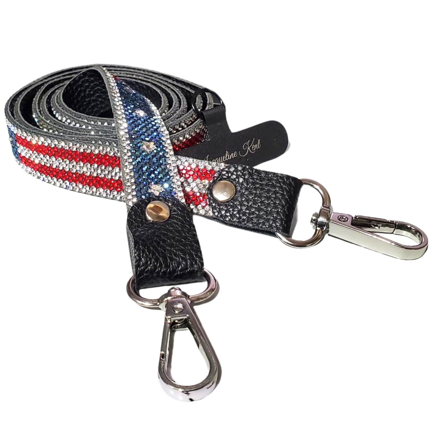 Jacqueline Kent Crossbody Lanyard Phone Purse Strap, Red White Blue