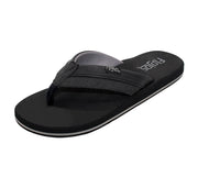 Flojos Mens Ryan Arch Support Slip On Flip Flop Sandals- Black