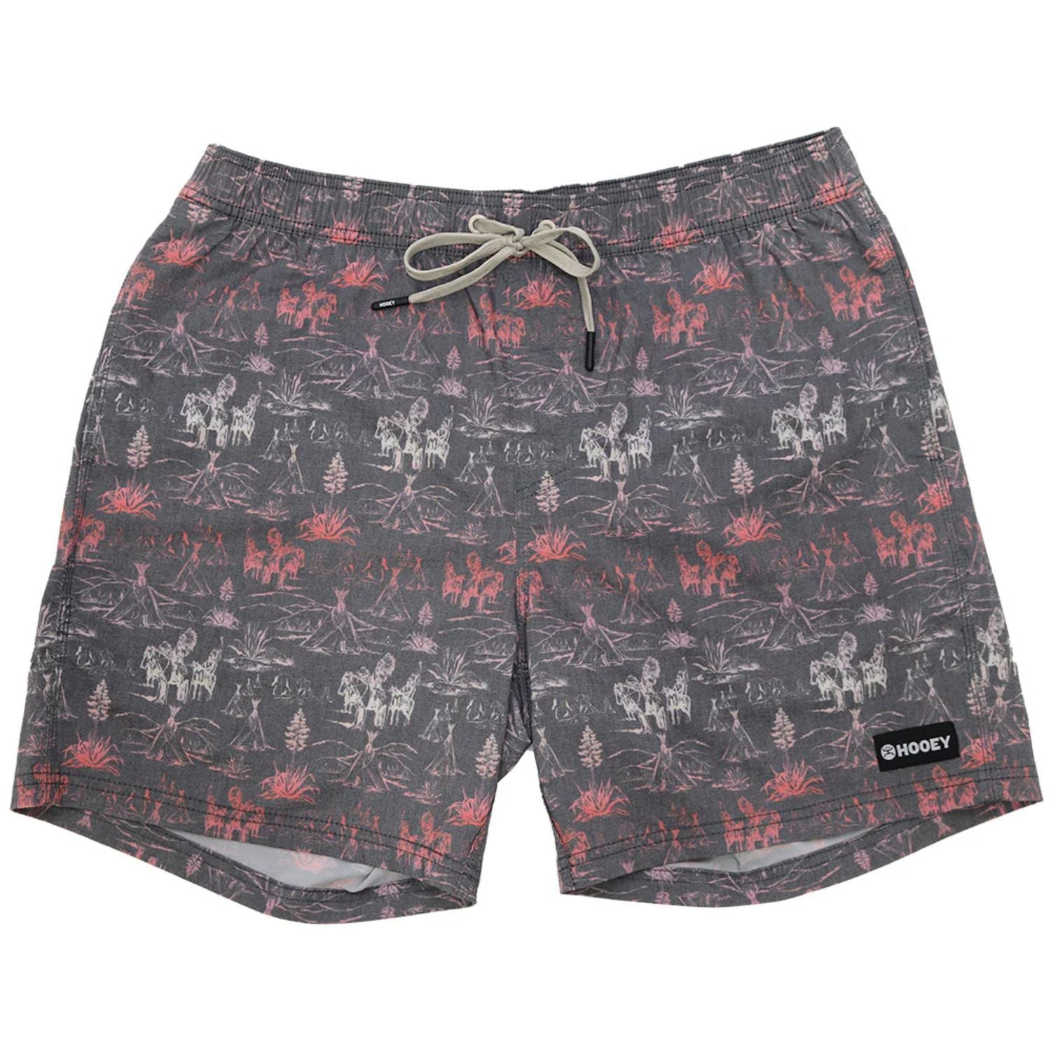 Hooey Youth Bigwake Puuku Charcoal Print Volley Board Short