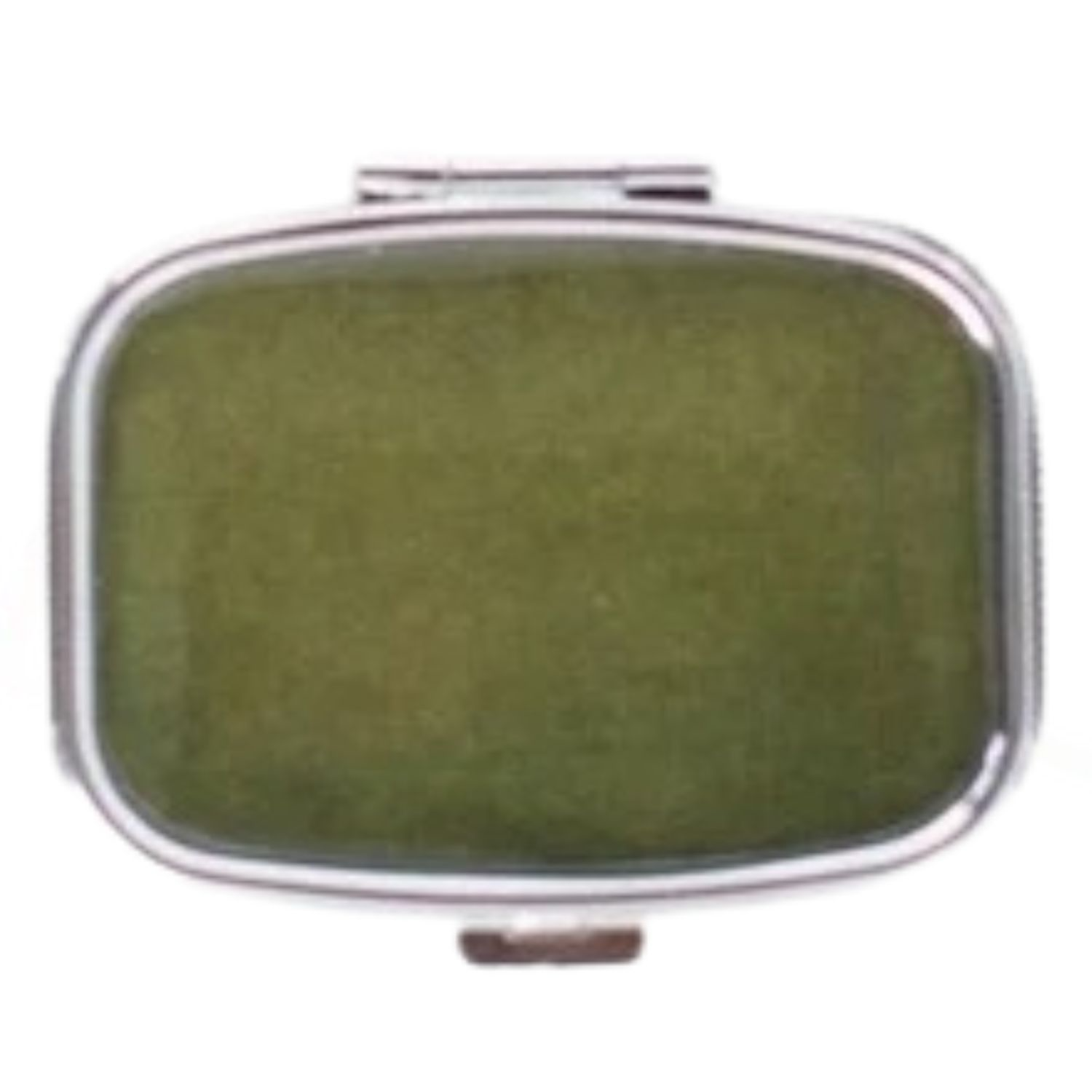 Wellness Keeper Mens Pocket-Sized Silver-Tone Pill Case