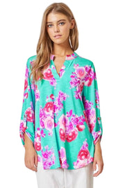Dear Scarlett Womens Lizzy Relaxed Flowy High Low Blouse