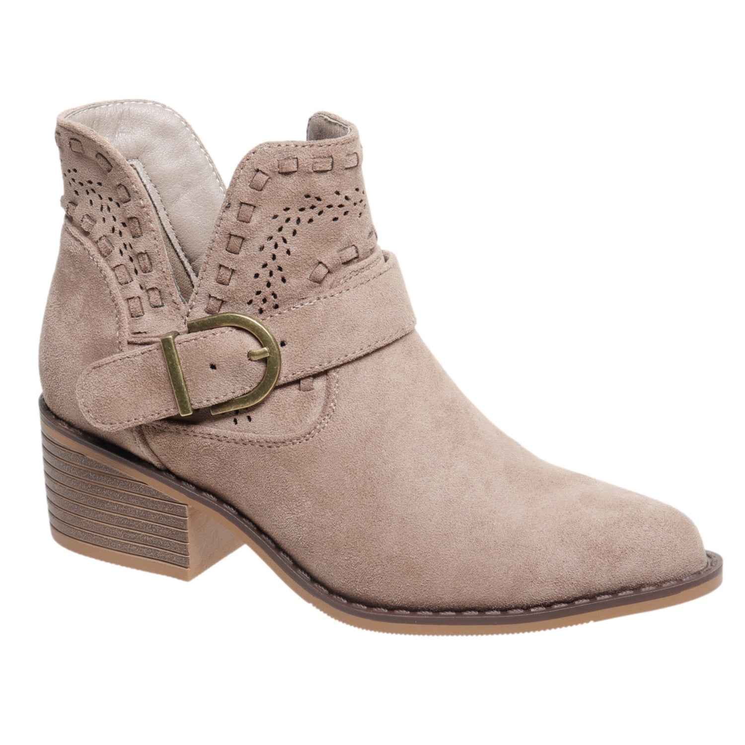 Pierre Dumas Kids Whitney-12 Western Ankle Block Heel Booties with Buckle