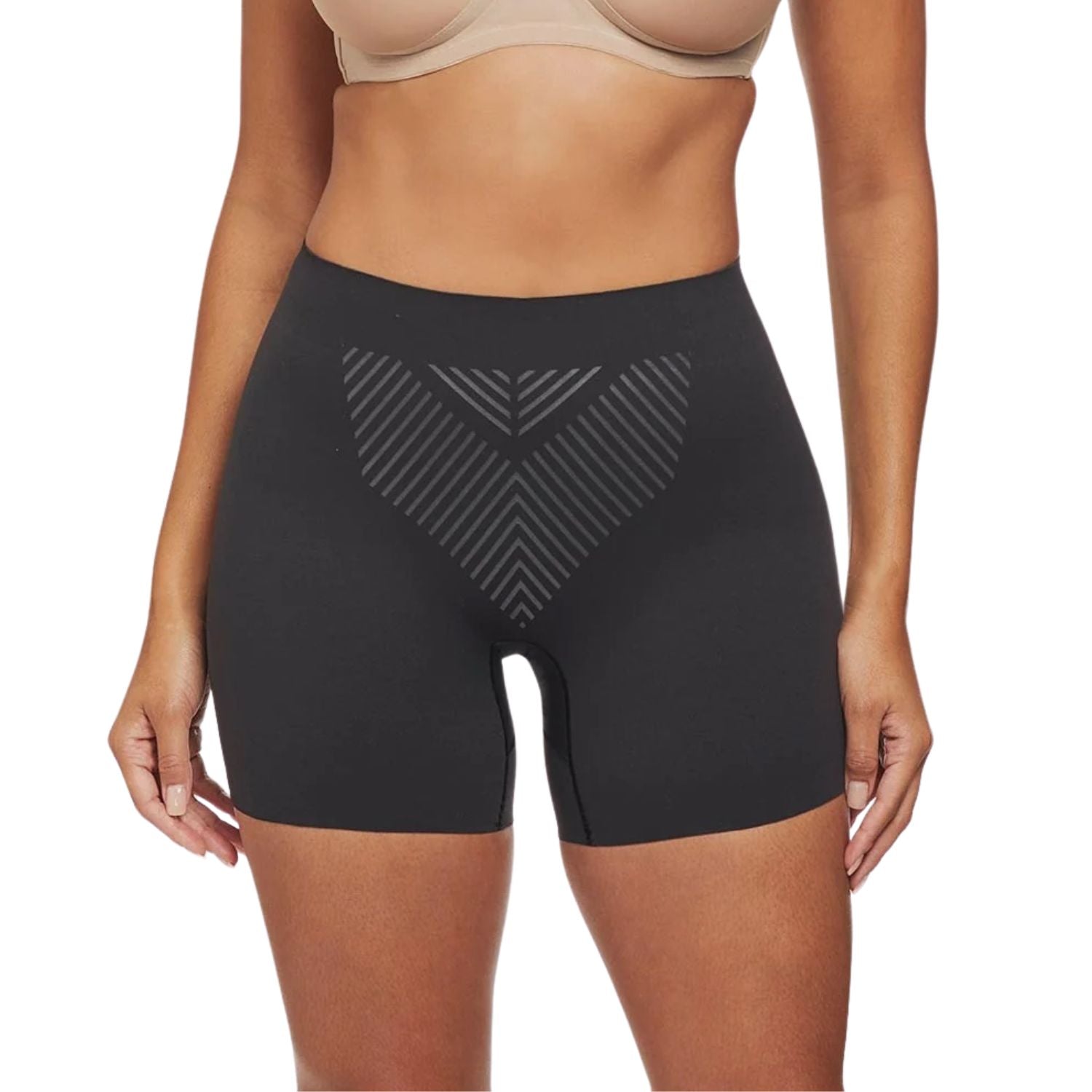 TC Fine Intimates Iconic Core Mid-Thigh Shaping Short with Rear Lift- Black