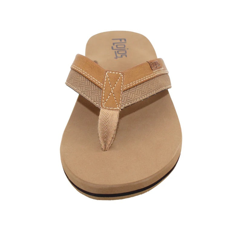 Flojos Mens Ryan Arch Support Slip On Flip Flop Sandals