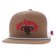 Hooey Bad Company Rodeo Hat Tan & White w/Black & Red Logo