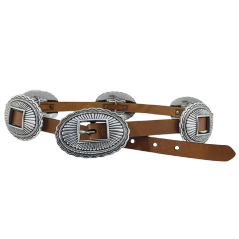 Roper Womens Oval Concho Leather Belt