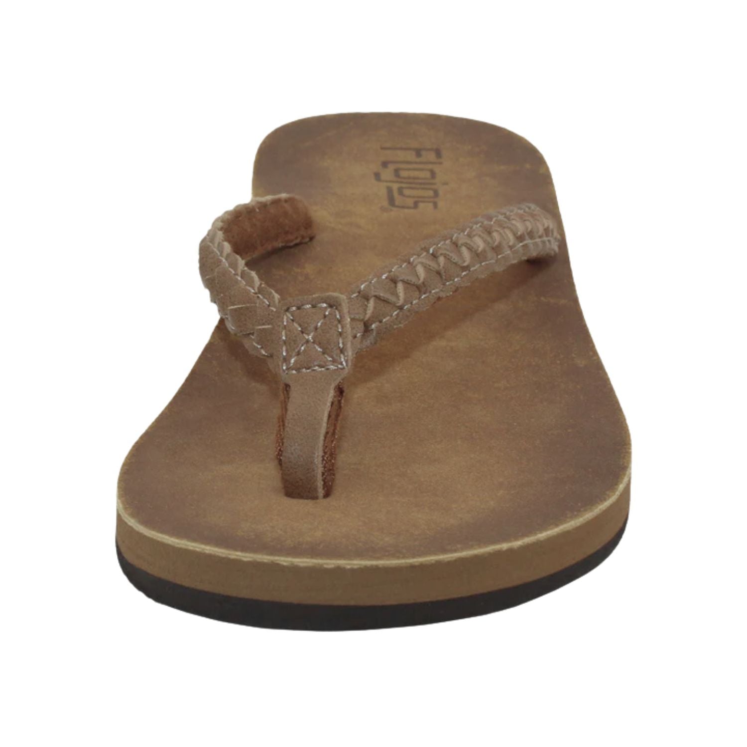 Flojos Womens Sky Slip On Arch Support Flip Flop Thong Sandals, Tan