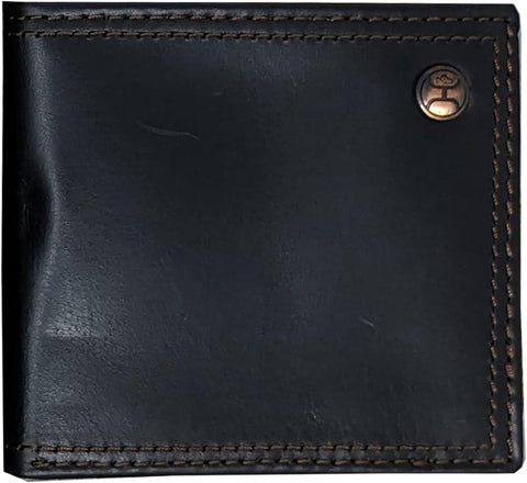 John Deere Men's Historical Logo Passcase Leather Wallet, Brown