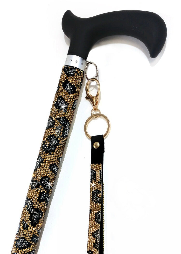 Jacqueline Kent Adjustable Crystal Rhinestone Fashion Sugar Walking Cane