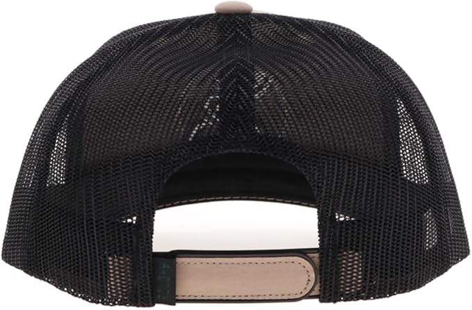 Hooey Mens Strap Roughy Logo Mesh Back Baseball Cap, Tan/Black