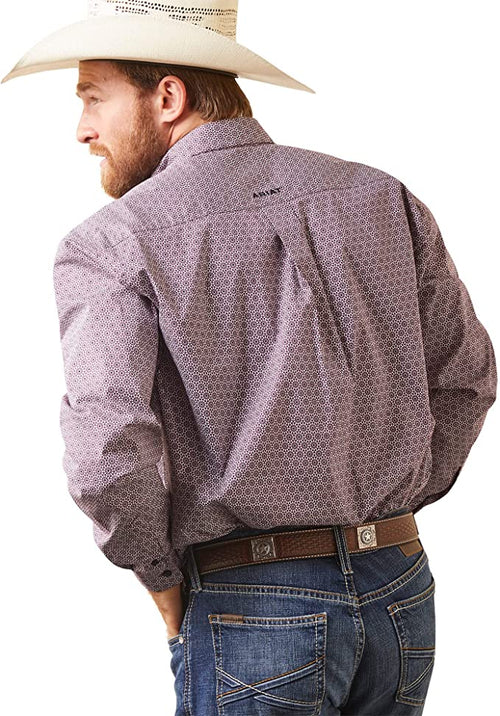 Ariat Mens Demetri Classic Fit Long Sleeve Button Down Patterned Shirt
