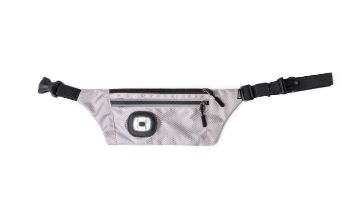 Night Scope Sling Bag with Reflective Zippers & Rechargeable LED Light