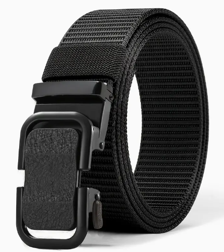 Nylon Tactical Automatic Men's Belt, Black