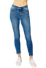 Judy Blue Womens High Waist Cuffed Hem Skinny Jeans