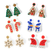 Soul Stacks Womens Holiday Spirit Beaded Earrings