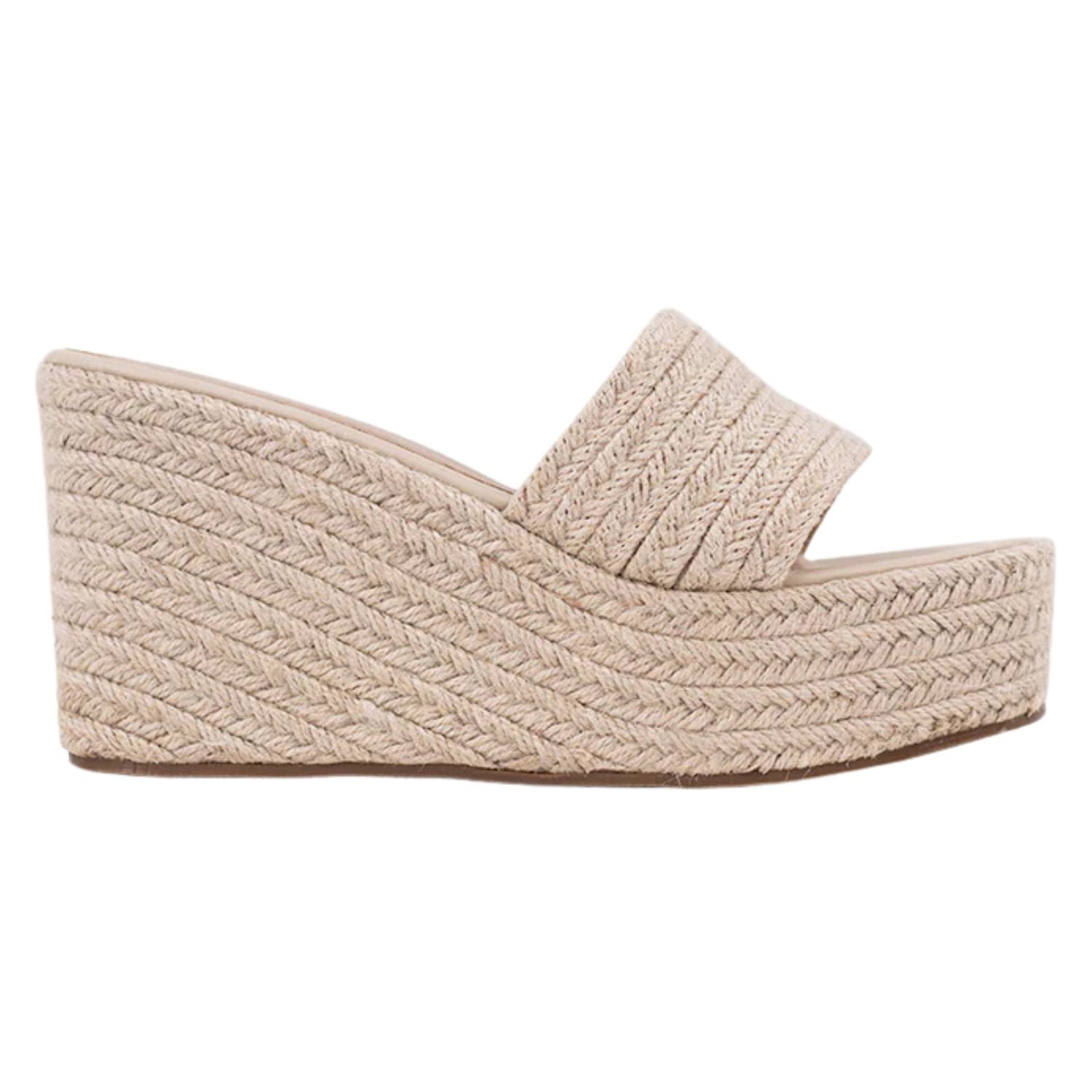 Shu Shop Womens Luna Slip On Wedge Sandals, Natural Woven