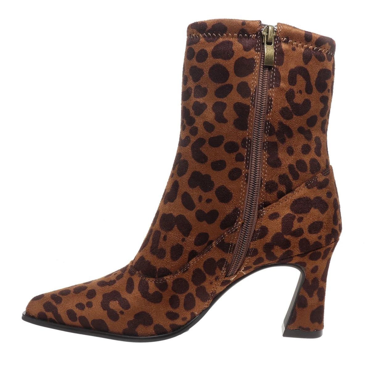 Pierre Dumas Madlen-1 Women's Leopard Print Pointed Toe Ankle Boots