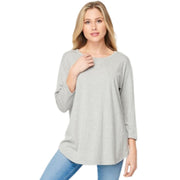 HoneyMe Womens Open Back Cross Straps Knit Tunic Top