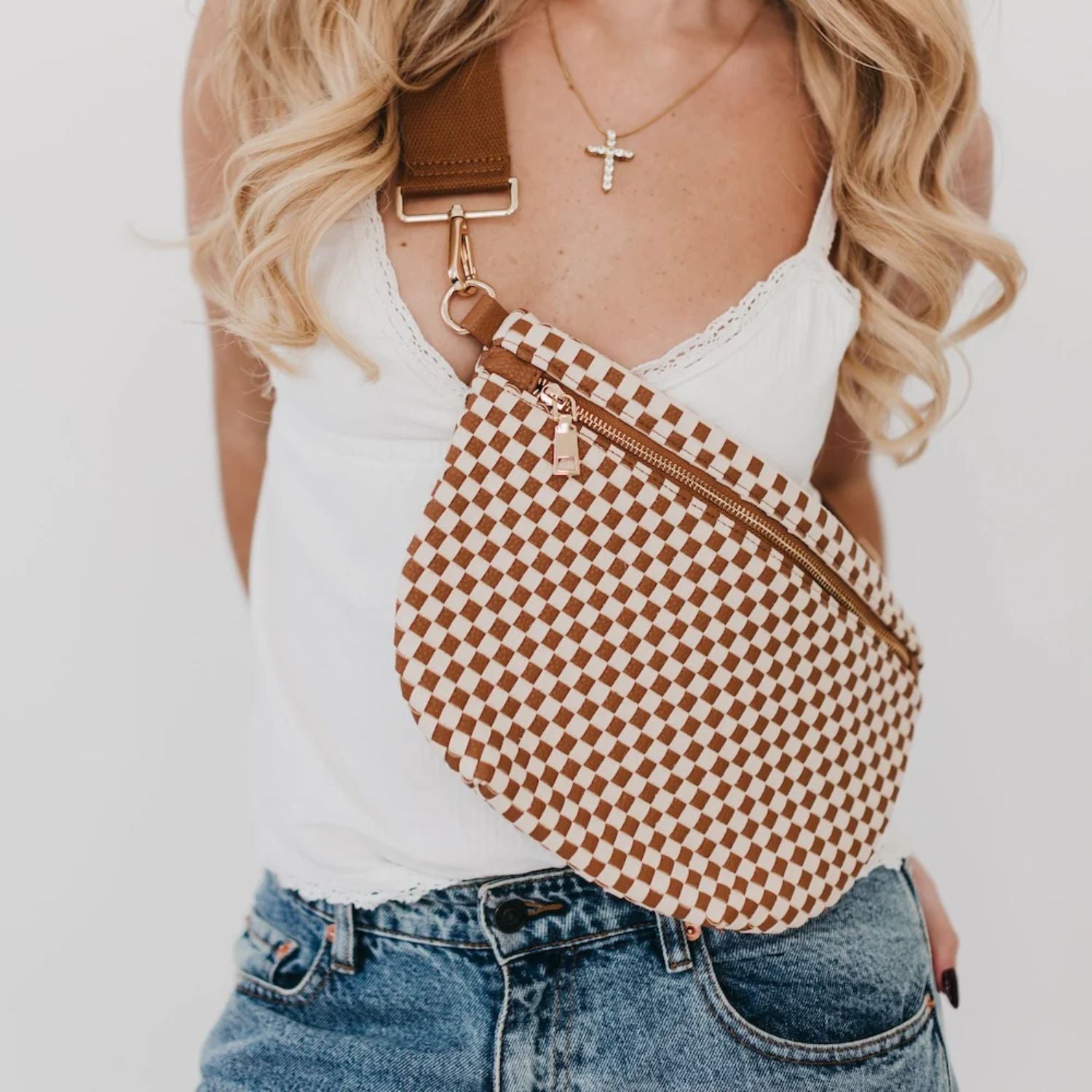 Pretty Simple Westlyn Woven Crossbody Bum Bag