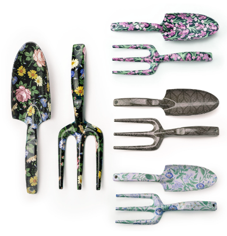 Seed & Sprout Gardening Tool Set, Hand Rake and Hand Shovel Matching Set