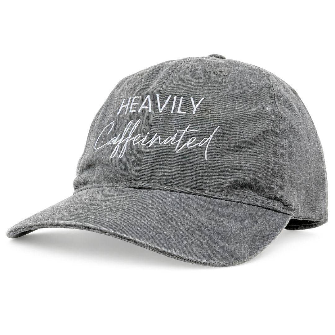 Seminole Outfitters Women's Washed Cotton Adjustable Dad Hat, Heavily Caffeinated