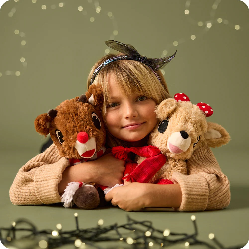 Warmies Rudolph Reindeer with Scarf Microwavable Scented Plush Stuffed Animal