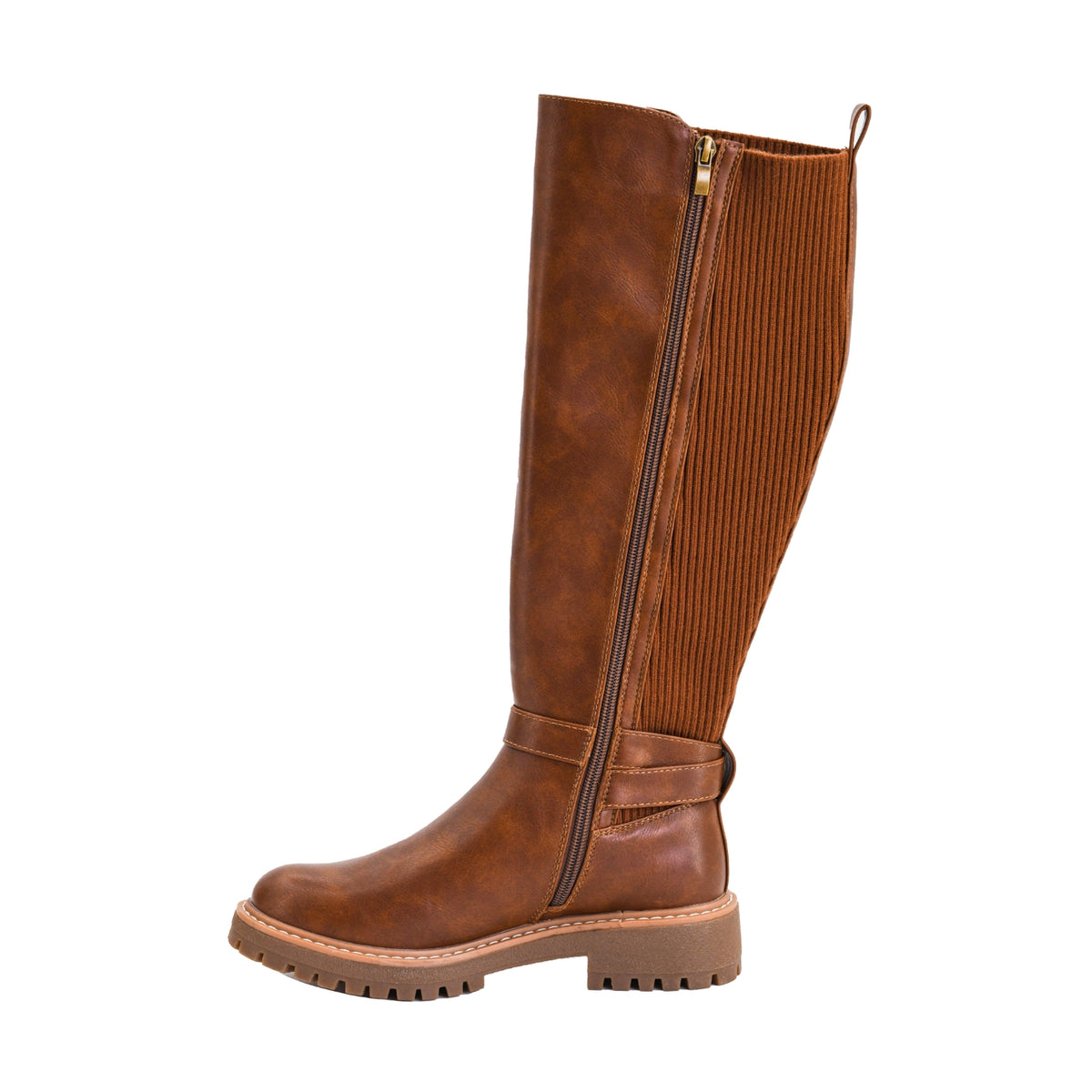 Corkys Let's Grab Coffee Women's Knee High Buckle Boots, Cognac