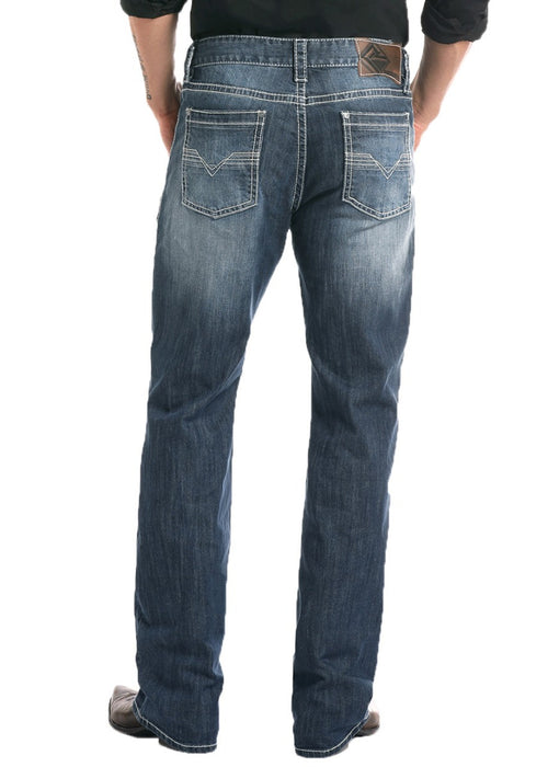 Rock & Roll Denim Mens Relaxed Fit Stretch Straight Bootcut Jeans