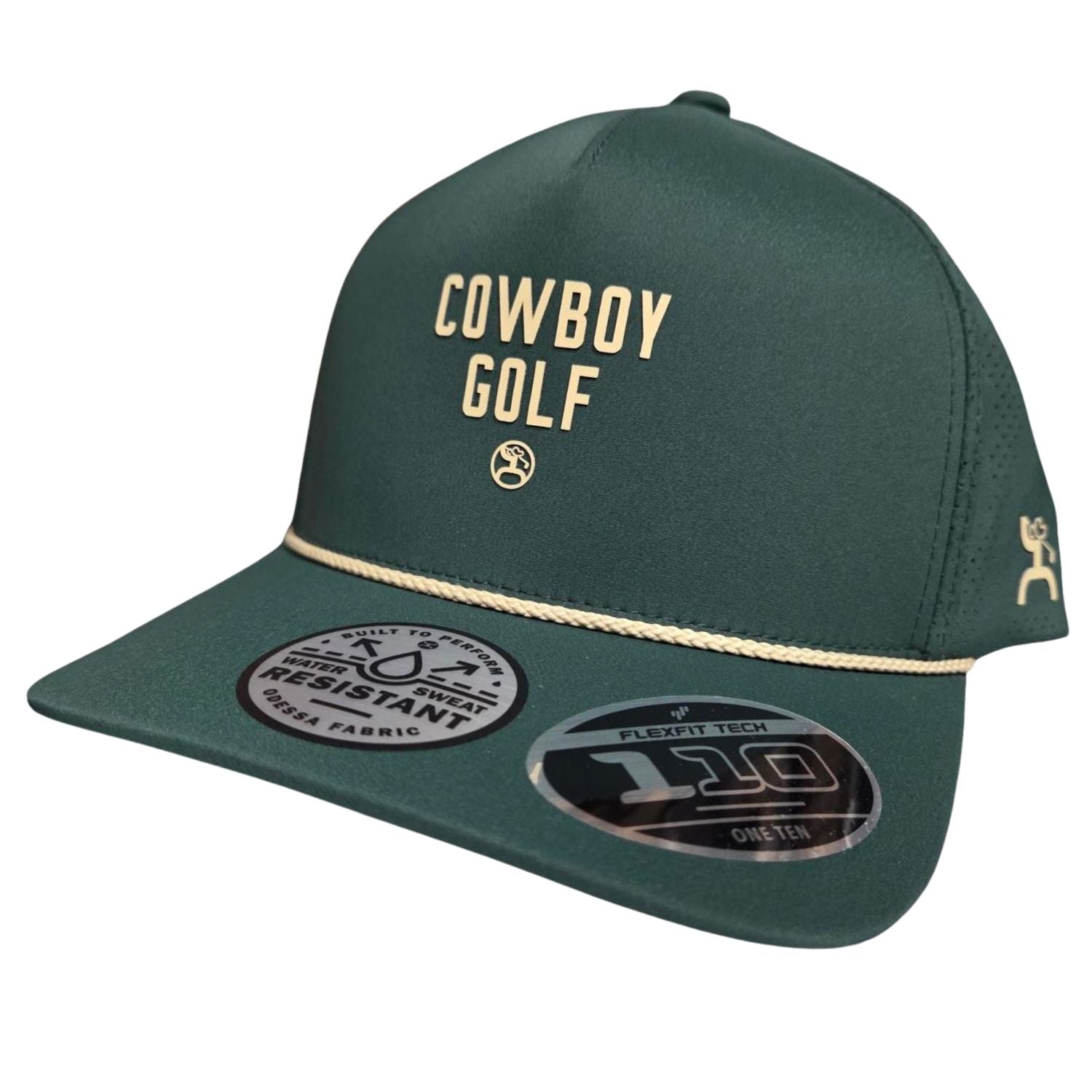 Hooey Mens Augusta Cowboy Golf Flexfit 110 Adjustable Snapback Cap Hat, Green