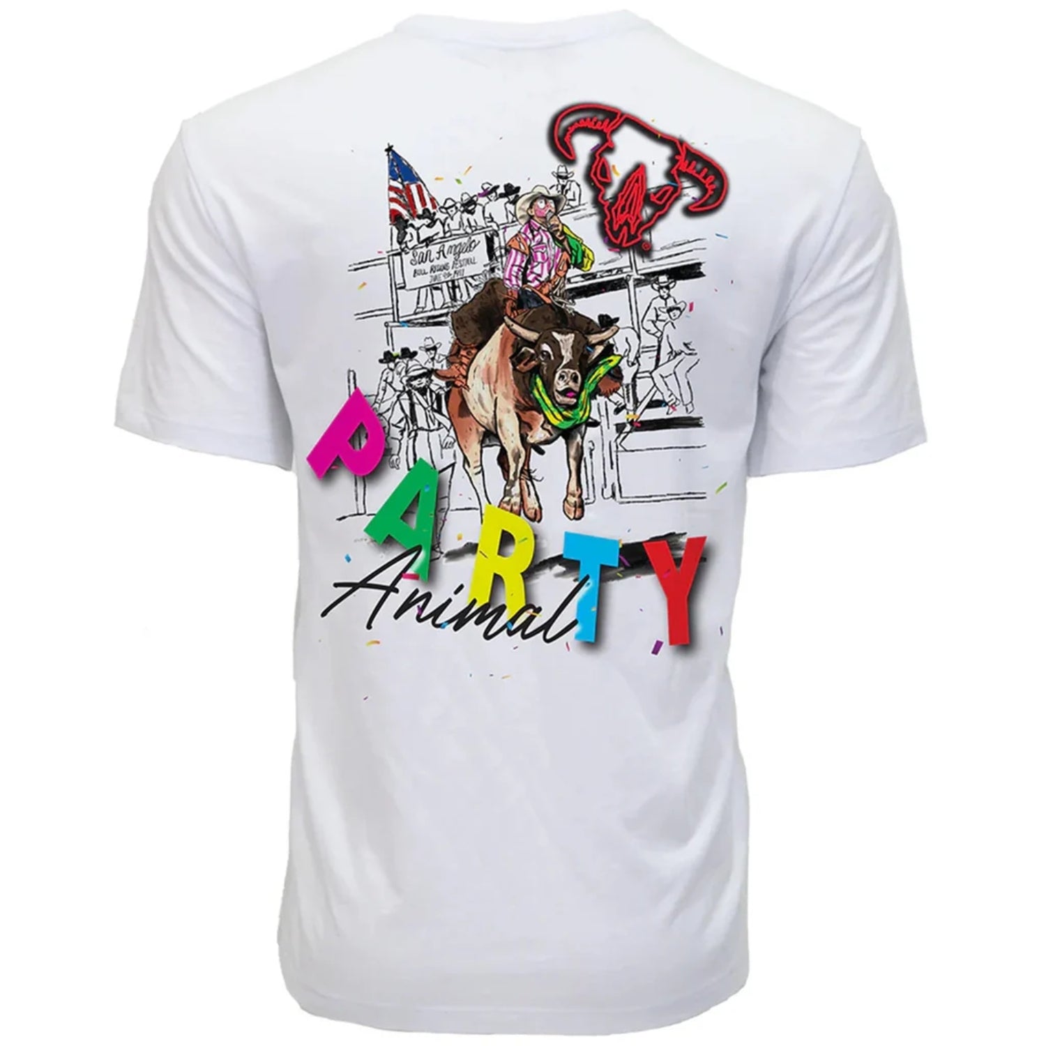 Hooey Men's Bad Company Party Animal Graphic T-Shirt, White