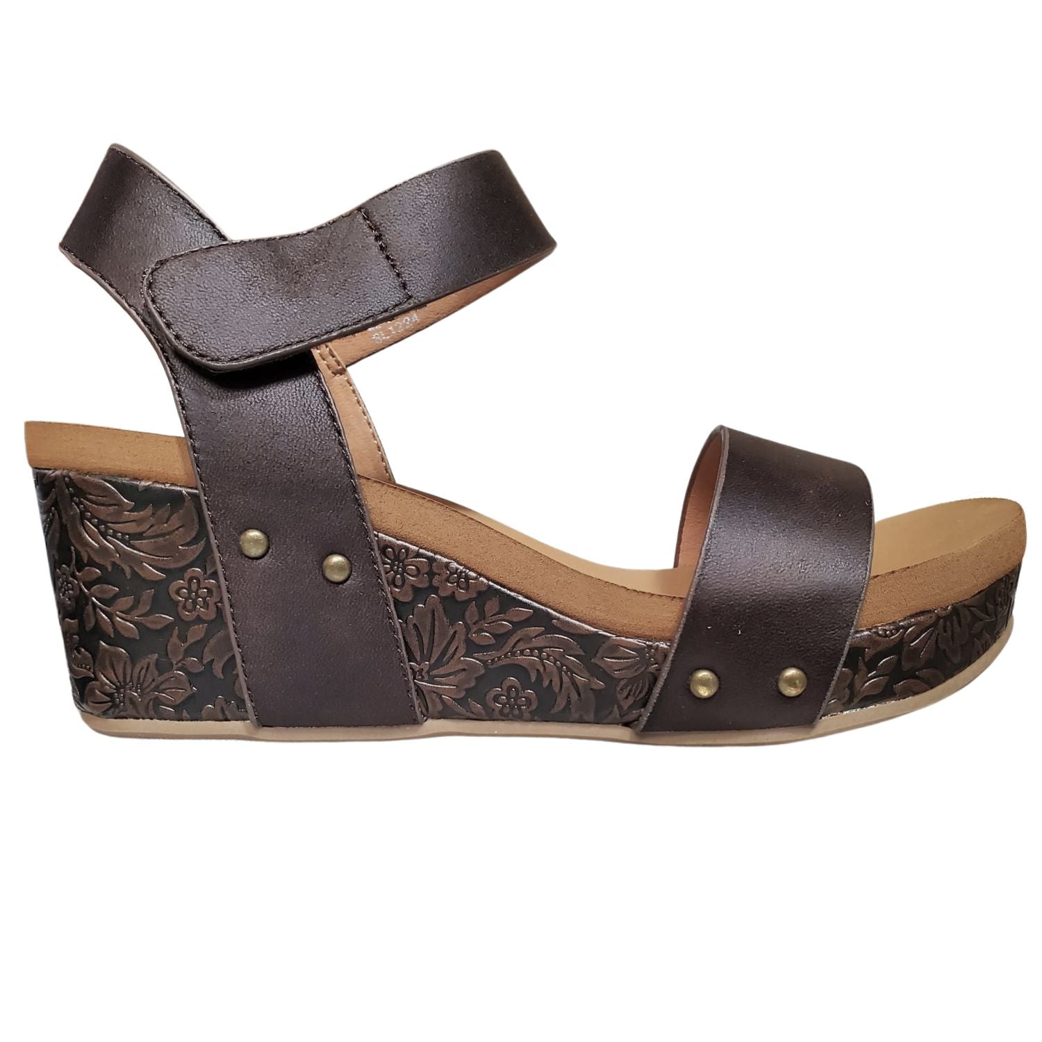 Very G Womens Devon 2 Wedge Heel Platform Sandal, Chocolate
