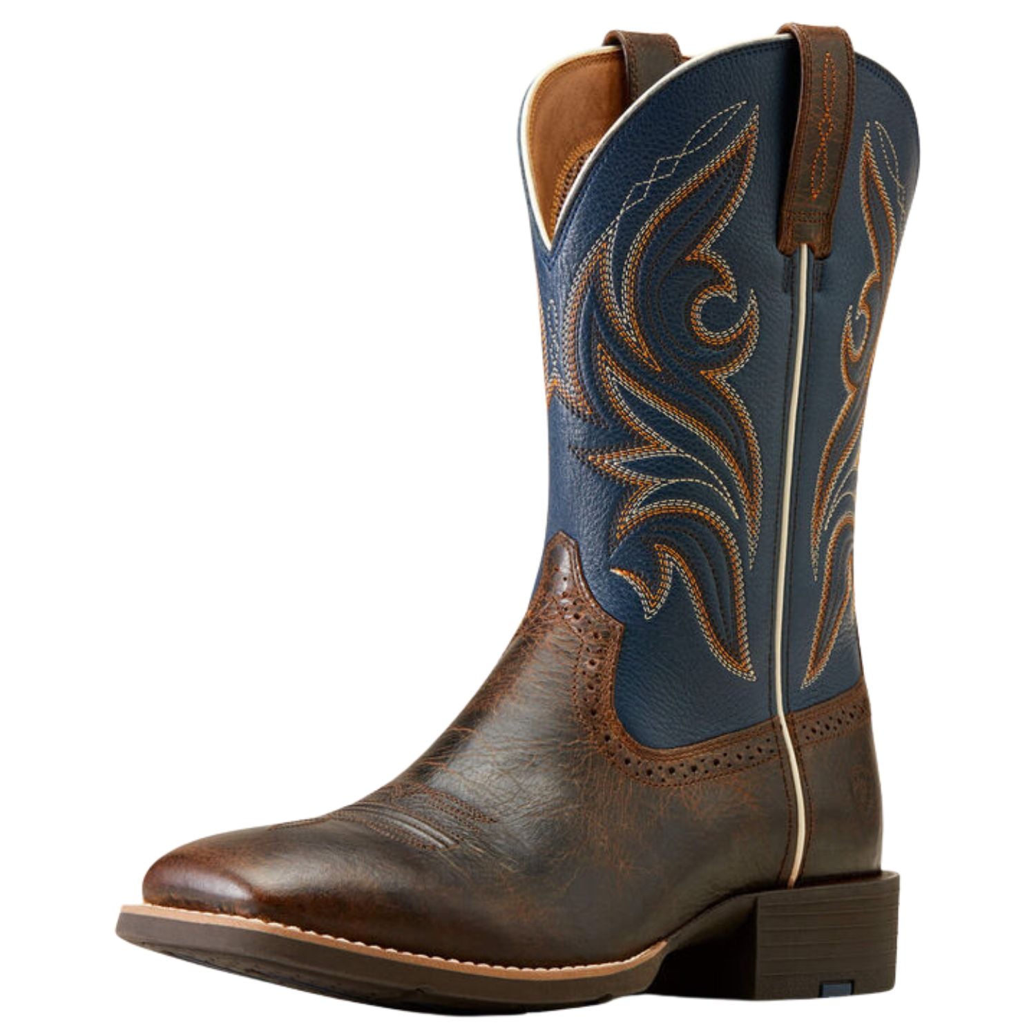 Ariat Mens Sport Knockout Wide Square Toe Western Leather Boots