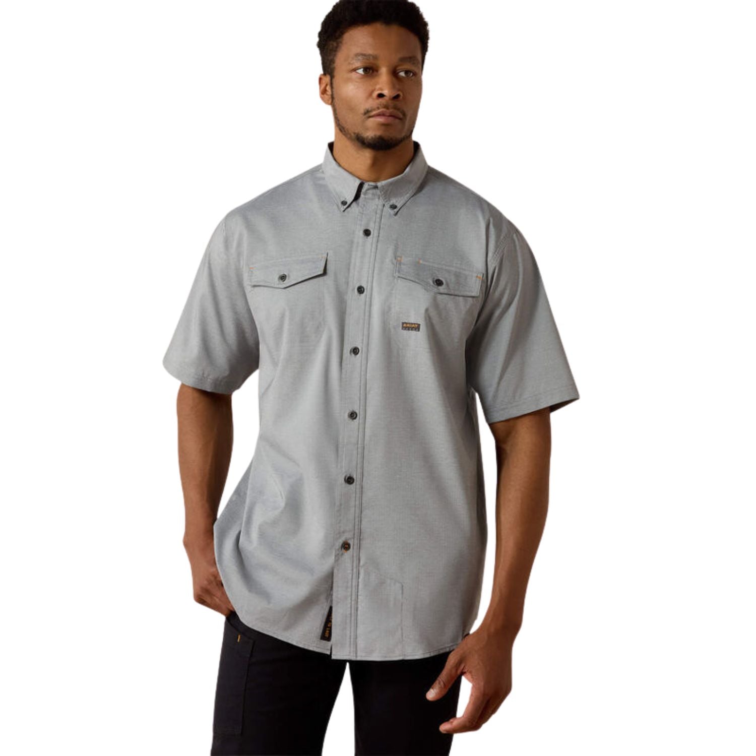 Ariat Mens Rebar Made Tough VentTEK DuraStretch Short Sleeve Work Shirt