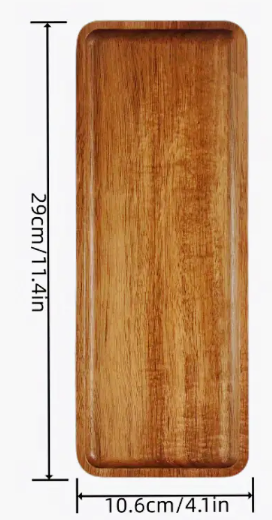 Walnut Wood Serving or Decor Tray 11.4" x 4.1"