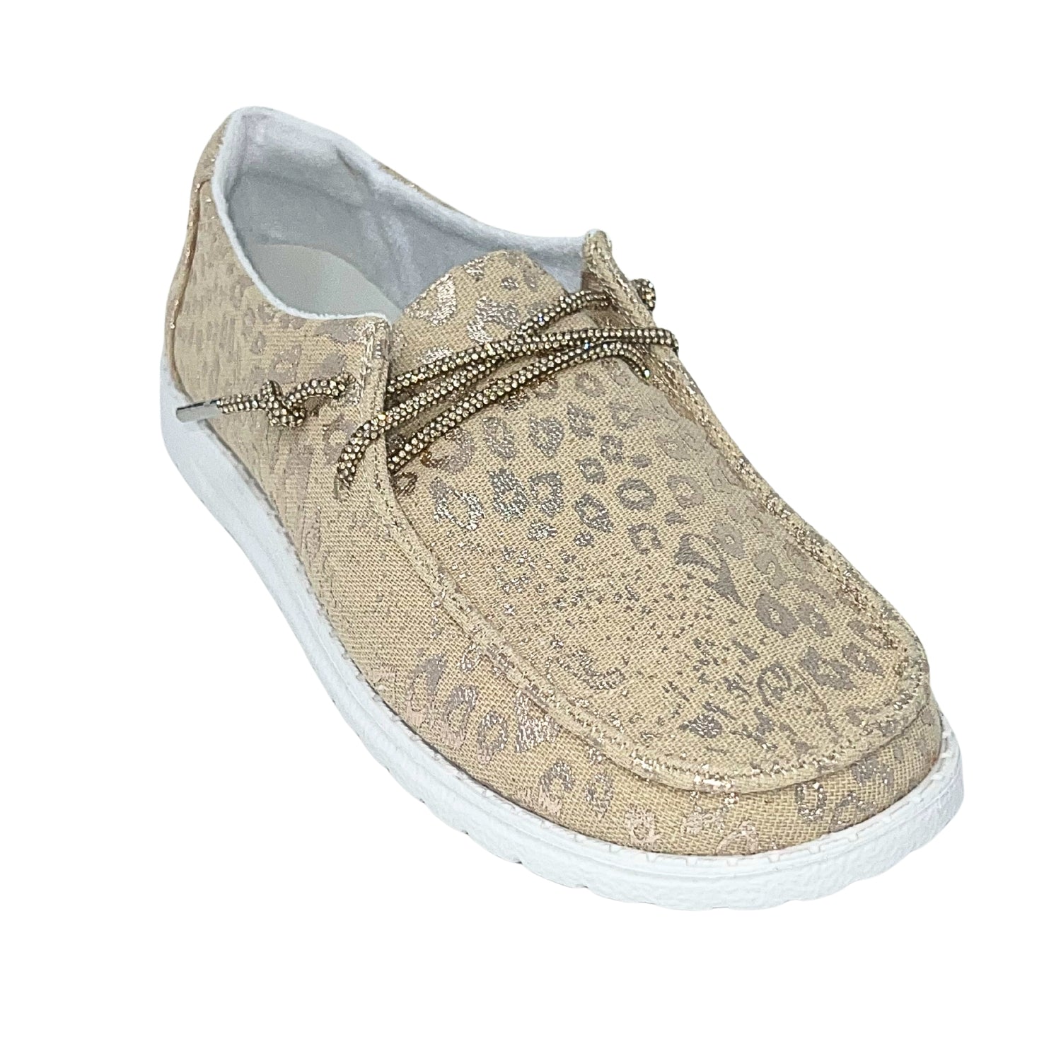 Very G Women's Holly Leopard Print Slip-On Boat Shoe Casual Loafers, Natural
