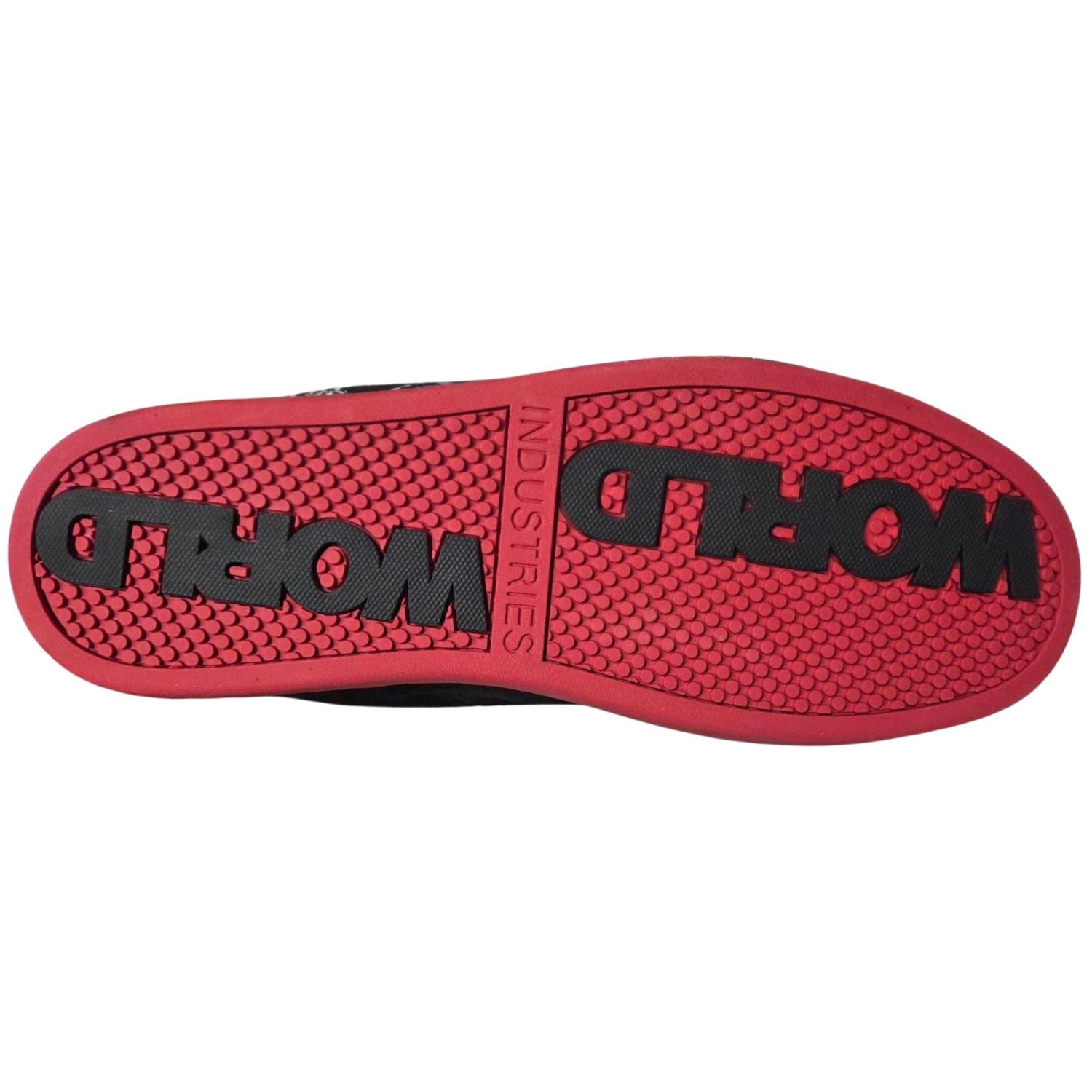World Industries Mens Smith Skateboard Shoes, Black/White/Red