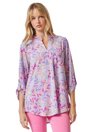 Dear Scarlett Womens Lizzy Relaxed Flowy High Low Blouse