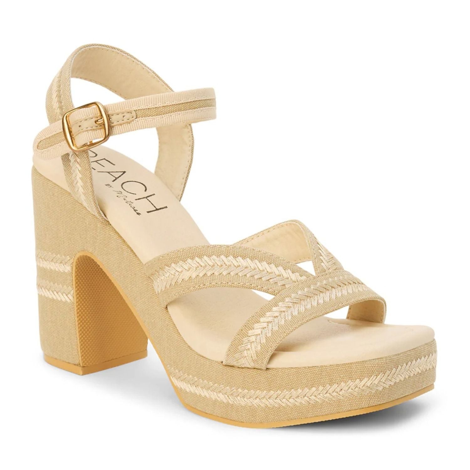 Beach by Matisse Womens Adelaide Platform Heel Sandals, Sand