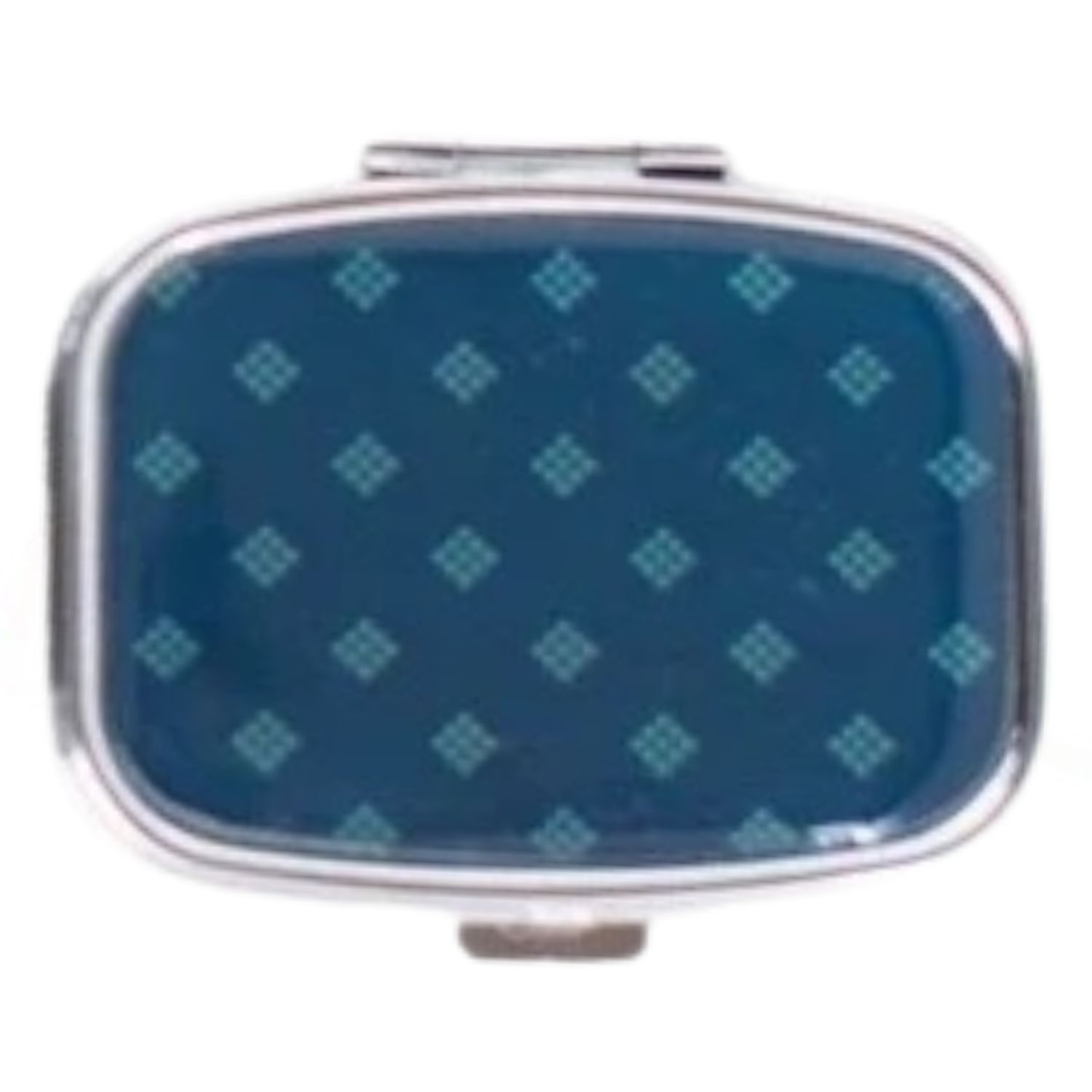 Wellness Keeper Mens Pocket-Sized Silver-Tone Pill Case
