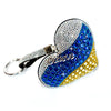 Jacqueline Kent Heart For Ukraine Purse Charm Keychain