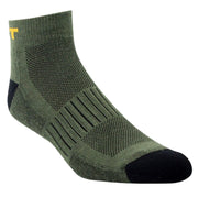 Ariat High Performance Quarter Crew Tek Work Sock 3 Pair Pack, Olive